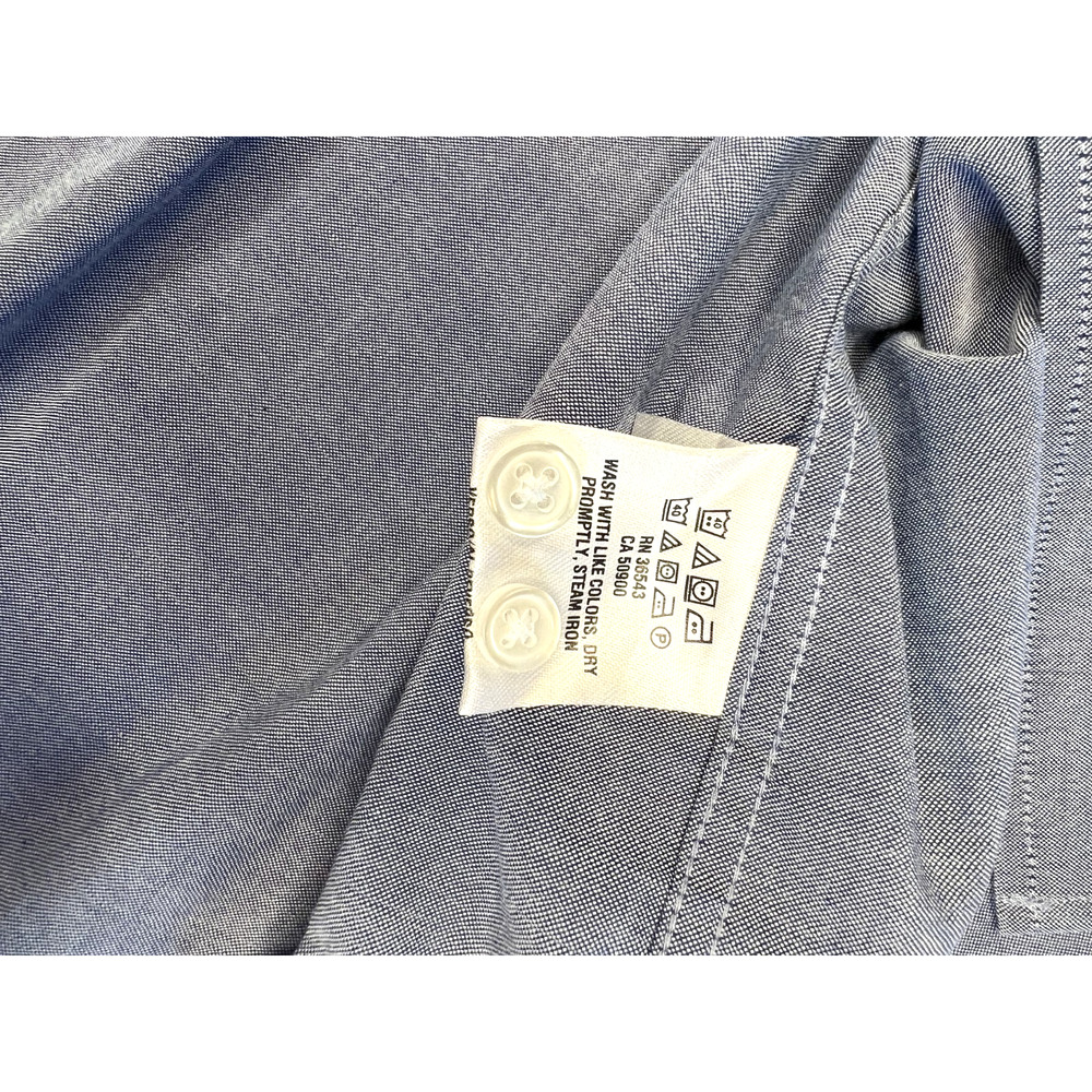 Tommy Hilfiger Mens Wrinkle Free Stretch Regular Fit Dress Shirt XL Blue - Picture 7 of 11